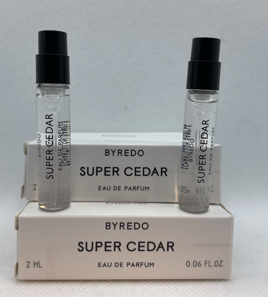 2 X Byredo Super Cedar Fragrance Boxed Eau de Parfum Spray Vial 2 ml Authentic
