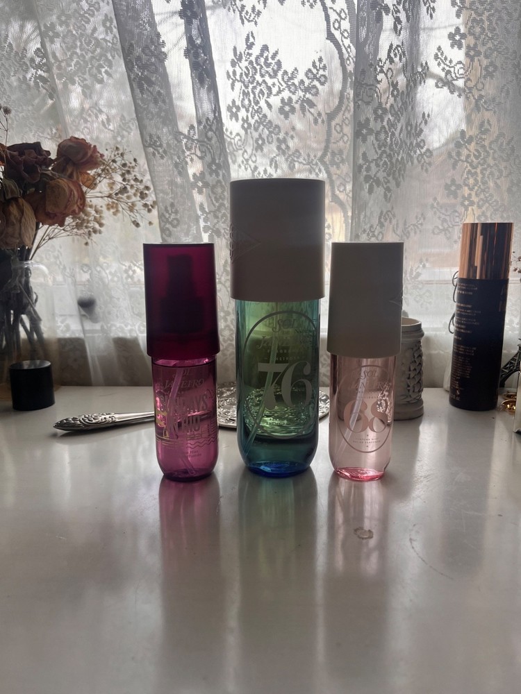 perfumes for women, body spray, sol de janeiro body sprays 3 different scents