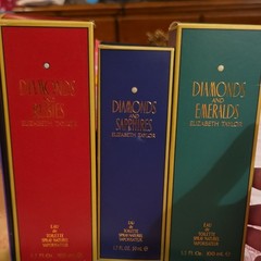 Elizabeth Taylor’s Diamond Collection 4 Pc. White,Rubies,Emeralds 3.3oz Sap1.7oz