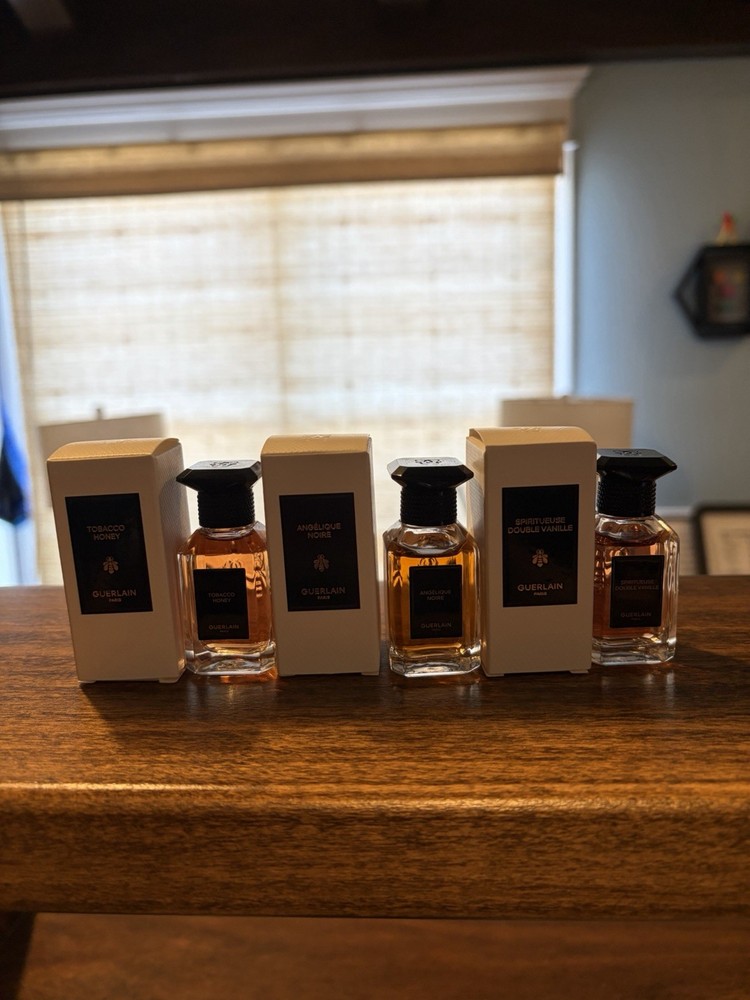 Guerlain 3: Tobacco Honey, Spirituese Double Vanilla, Angelique Noir 10 ml Each