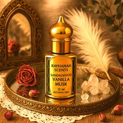 Sandalwood Vanilla Musk Perfume Oil Alcohol Free Arabian Attar Stick 12ml