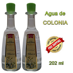 2 botellas de vidrio Sanborns Agua de Colonia Clasica Flor De Naranja Unisex 6.8