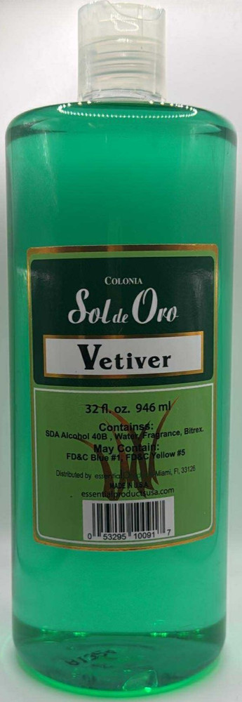 Sol De Oro Vetiver Cologne ~ 32 FL OZ ~ FAST SHIPPING ~ NEW
