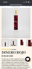 Bisou Memoire Dinero Rojo Extrait De Parfum 3.4 fl oz Spray Vanilla, Bergamot