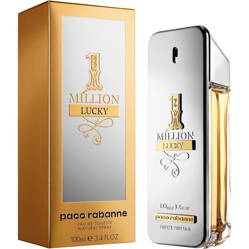 1 Million Lucky by Paco Rabanne 3.4 oz EDT Cologne for Men New In Box