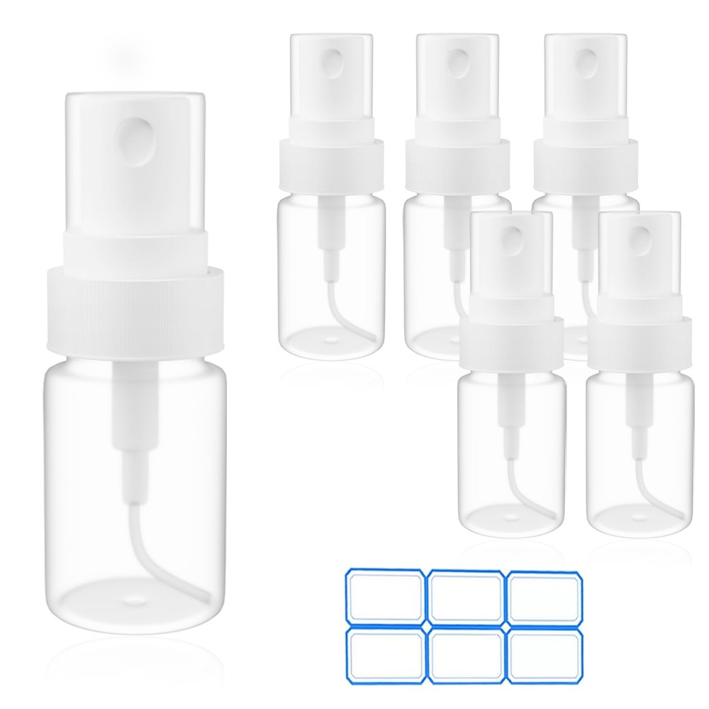 DTDNZKN 6 Pack 0.17 Oz (5ml) Mini Perfume Travel Refillable 5ML, clear