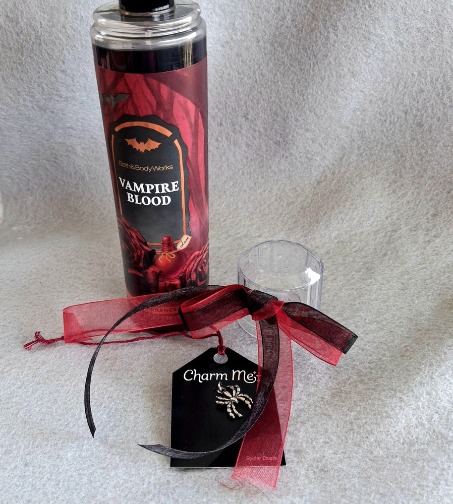 Bath And Body WORKS Vampire BLOOD & SPOOKY SPIDER Charm Gift NEW Halloween EMO