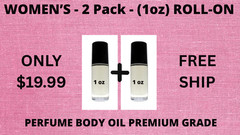 2 Pack 1 oz Women’s Fragrance Perfume Premium Body Oil Roll On Bundle # 103