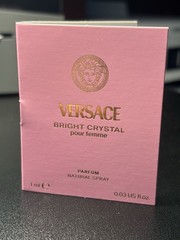 Versace Bright Crystal Pour Femme PARFUM Sample Spray .03oz, 1ml NEW