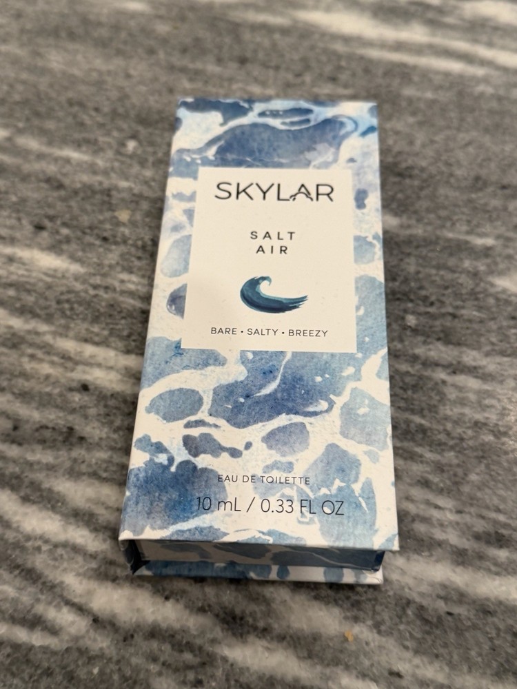 SKYLAR Natural Clean Perfume, SALT AIR Rollie .33 fl oz/10 mL EDT, New in Box