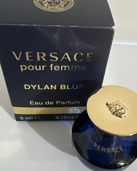 Versace Dylan Blue Pour Femme Eau de Parfum-Mini Travel Size 0.17fl oz/5 ml-NEW