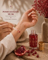 Pomegranate Musk Oil Perfume 6ml | Sweet Fruity Arabian Fragrance Long Lasting