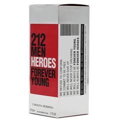 212 Men Heroes Forever Young by Carolina Herrera cologne EDT 1.7 oz New in Box