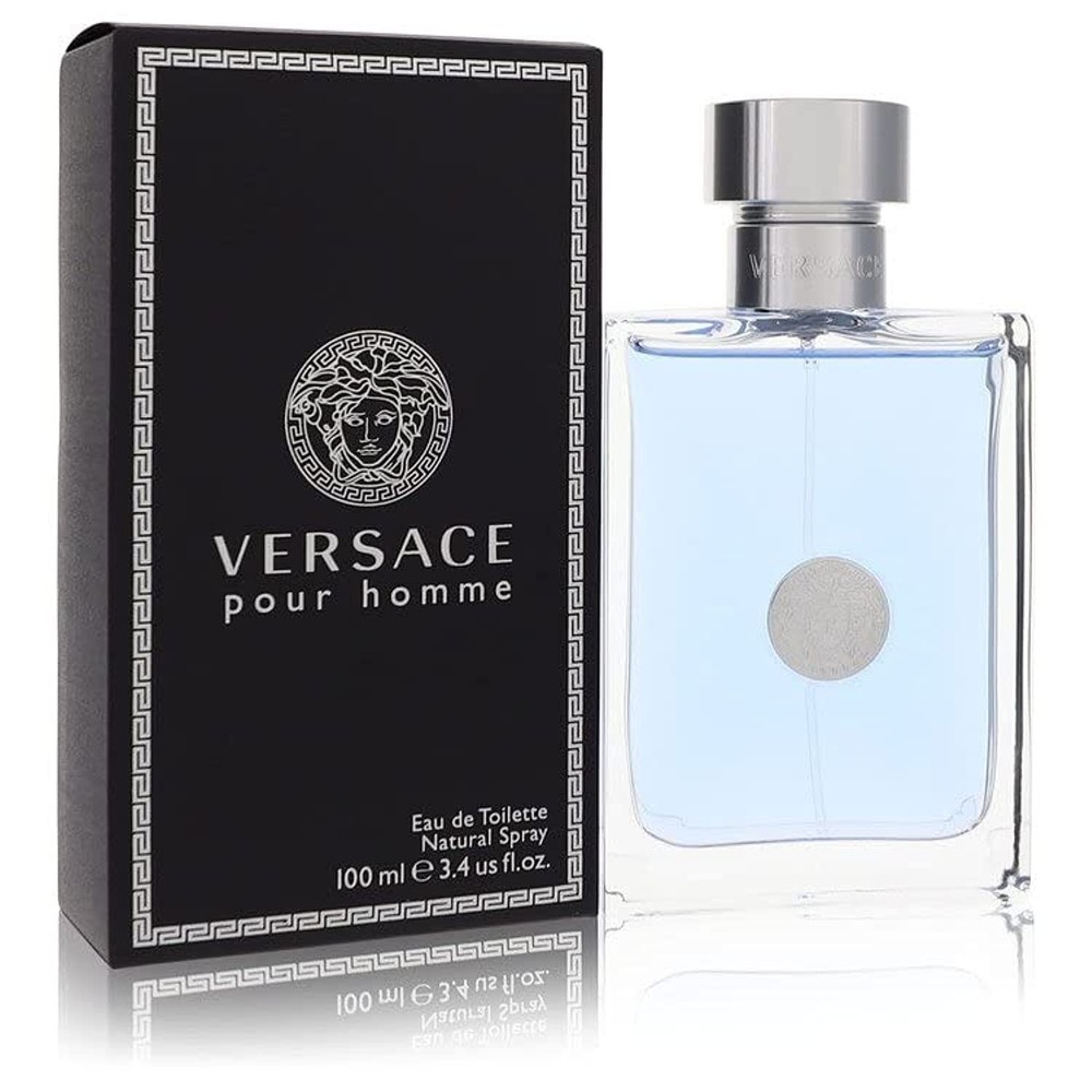 Versace Pour Homme for Men Eau De Toilette Natural Spray, 3.4 fluid_ounces