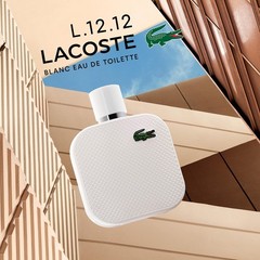 Lacoste L.12.12 Blanc Eau de toilette for Men – 3.3 Fl Oz (Pack of 1), Silver