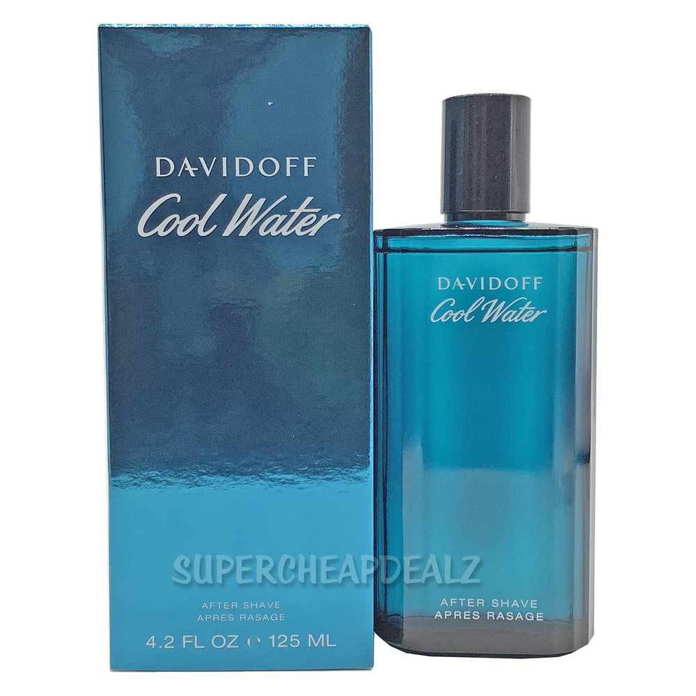 Cool Water by Davidoff for Men 4.2 oz After Shave Splash NIB 100% AUTHENTIC