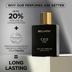 Bella Vita CEO Pack of 2 x 100ml Perfume 100ml | Fresh & Bold Fragrance for Men