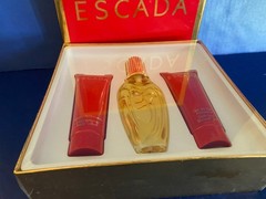 Vintage Escada Margaretha Ley Perfume Gift Set 1.7oz EDT Spray + Lotion + Gel