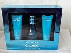 COOL WATER by Davidoff| Women’s 3 Pcs Gift Set: 1.7 EDT+1.6 S. Gel+1.6 B. Lotion