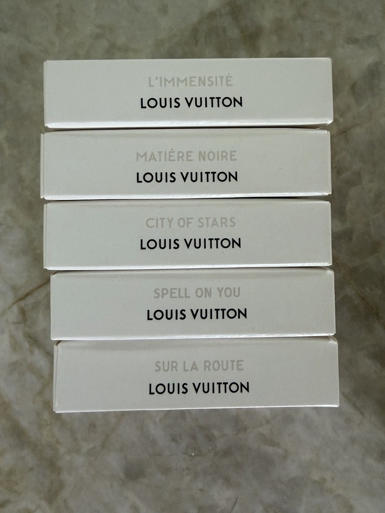 LOT OF 5 BRAND NEW Louis Vuitton Fragrances! 2ML! 0.06fl Oz. Authentic Samples!