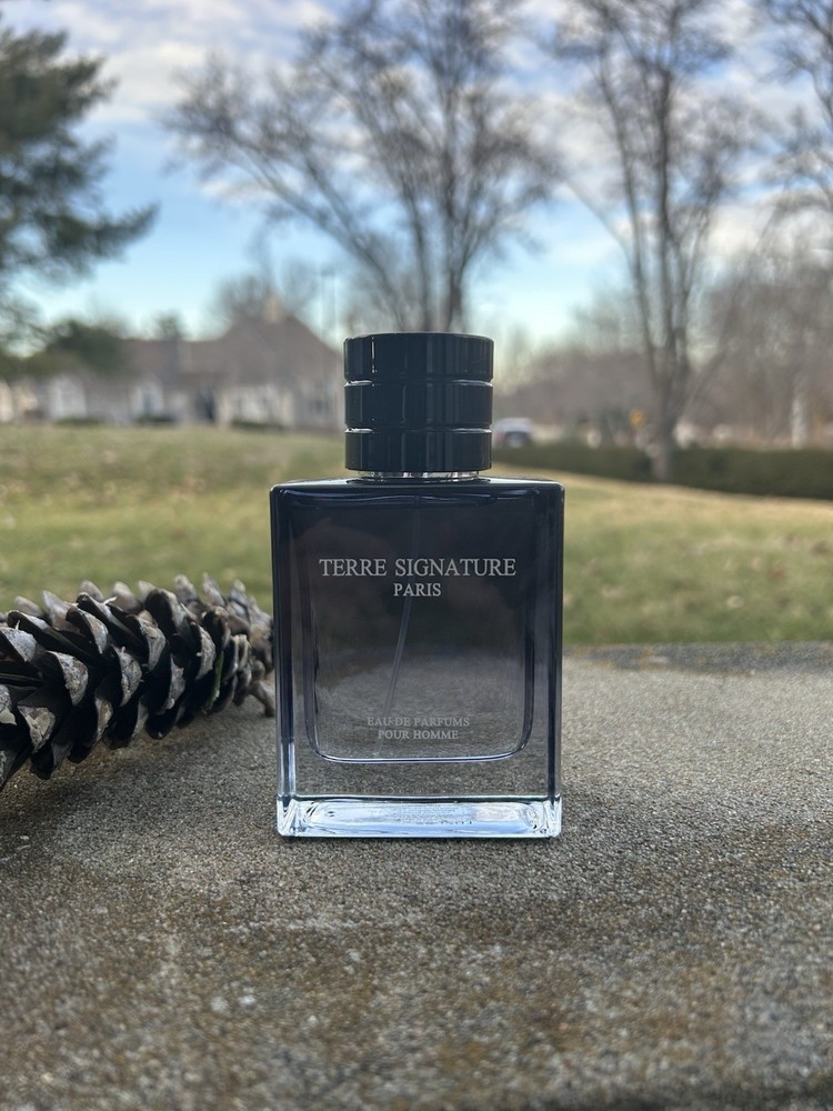 terre signature paris pour homme woody/fresh geranium lavender incense 100ml