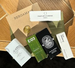 5pc Sample Set Escentric Molecules, Orto Parisi, Diptyque, Maison Crivelli, Parf