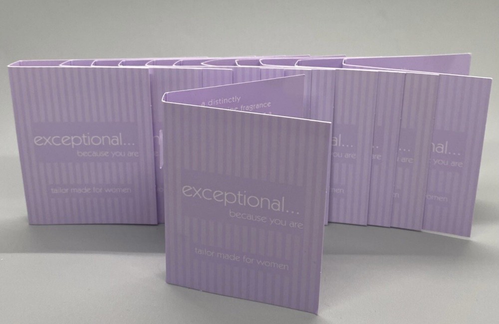 LOT OF 12 EXCEPTIONAL BECAUSE YOU ARE EDP SAMPLE 1.0 ml/ .034 oz BUY BULK & SAVE