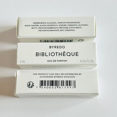 3 x Byredo Fragrance Bibliotheque Spray Sample Vial Eau De Parfum EDP 2ml each