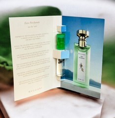 Bvlgari Eau Parfumee Au The Vert Eau de Cologne Sample Spray .05oz 1.5ml in Card