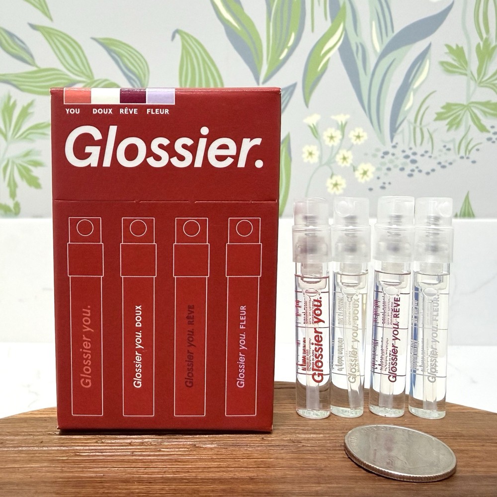 Glossier You Perfume Discovery Spray SAMPLE Set 4 x 0.5 oz/ 1.5mL NEW Holiday