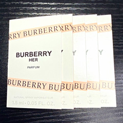 Burberry Her Parfum Spray Sample Size 0.05 fl oz Cherry Amber Vanilla (Set of 5)
