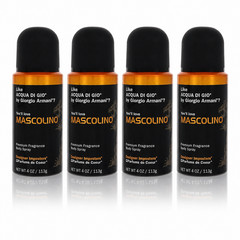 Mascolino Body Spray 4 Pack 4oz Men’s Fresh Cologne Fragrance 120ml
