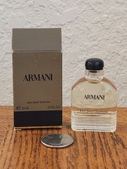 Vintage Armani Eau Pour Homme Men’s Cologne .33 FL Oz – 10 ml, full, in box
