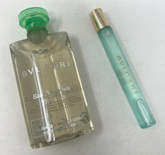 BVLGARI Au the Vert Eau de Toilette 0.34oz / 10ml Travel Spray + Shower Gel