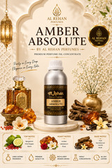 Al Rehan Perfumes Amber Absolute Attar Perfume Oil Best Long Lasting Scent Oil