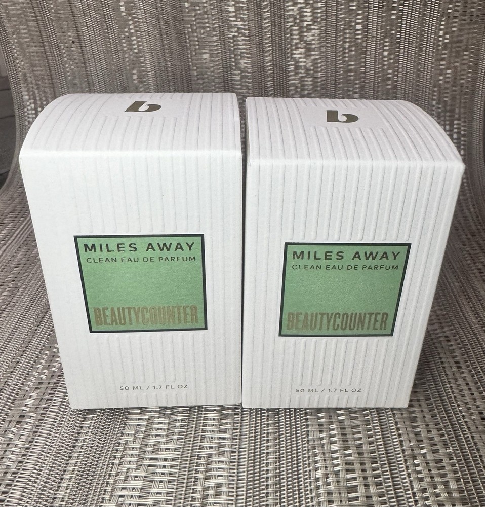 (2-Pack) Beautycounter Miles Away Eau de Parfum Spray Lemon Jasmine 50ml 1.7oz