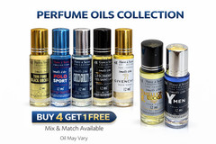 Men Perfume Oil set 5PCS (4 + 1 FREE) 12ml Roll On Long Lasting Gift Set