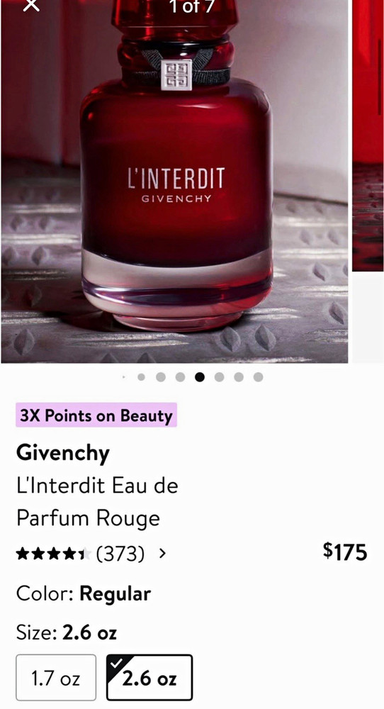 Givenchy L’Interdit Eau de Parfum Rouge EDP Spray 2.7 fl oz Long Lasting