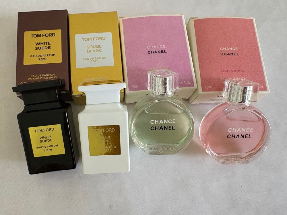 Lot of 4 Assorted Women’s Mini Perfume Travel Size 7.5ml Brand New Sealed