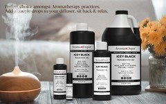 Icey Black 10 ml. Perfume Roll On Bottle Body Oil, 1/3oz Scented Fragrance Oil