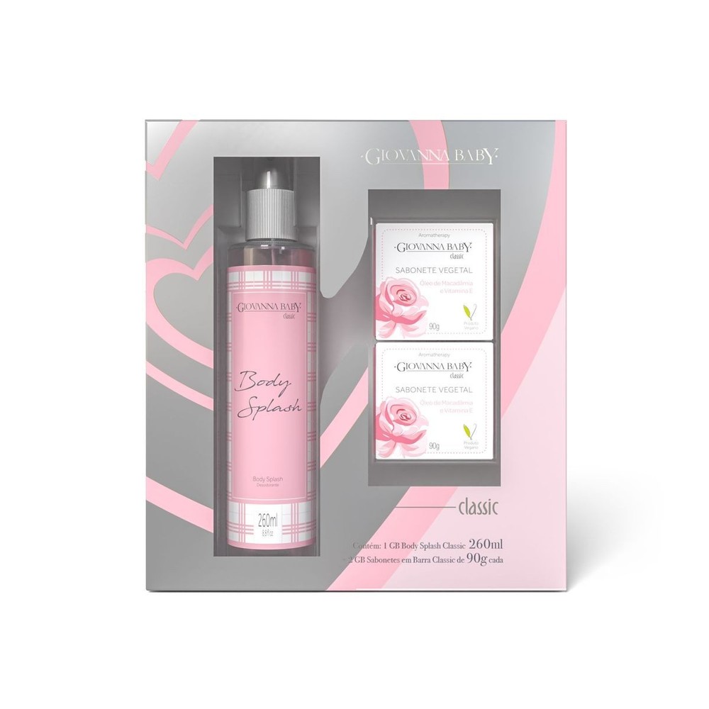 Giovanna Baby – Classic – Kit Colonia Body Splash 260Ml e Sabonetes (2 x 90Gr)