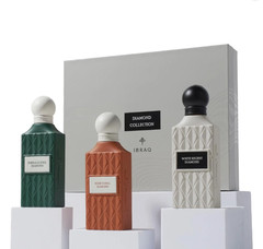 Ibrahim Al Qurashi IBRAQ Diamond Grey Box 2 Perfume Gift Set 3x75ml 100% Authent