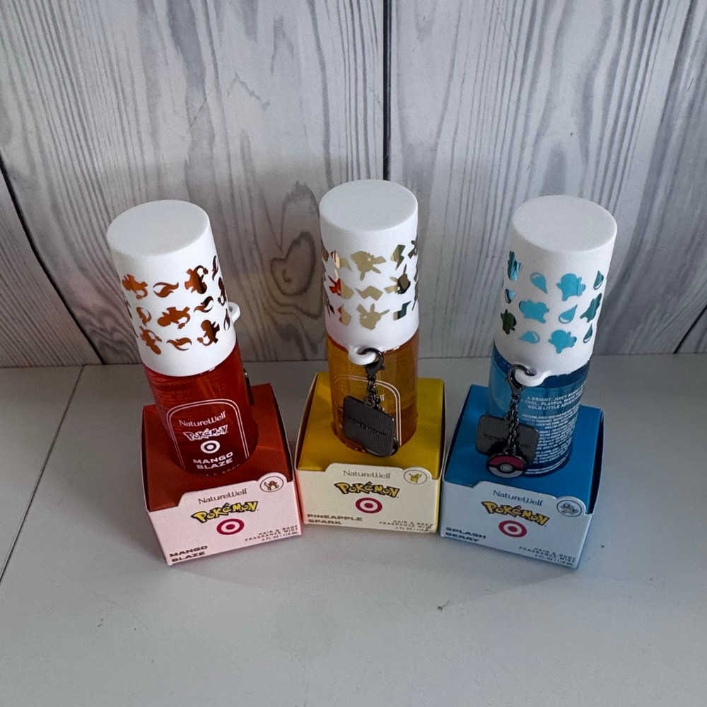 NatureWell Pokemon X Target Collab Hair And Body Fragrance Mist SET of 3