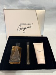 Michael Kors Gorgeous! Gift Set Eau De Parfum Spray 3.4 oz + 0.34 oz + 2.5 oz