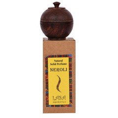 Lasa Neroli Natural Solid Perfume And Long Lasting Fragrance 6 gm Wooden Jar