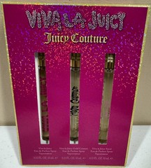 🍀 NEW Juicy Couture Viva la Juicy Travel Spray Gift Set 3x10mL EDP Sampler NIB