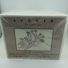Mary Kay Avenir Fragrance Gift Set OS Gold New Vintage Cologne Powder Sealed