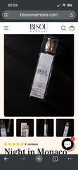 Bisou Memoire Night in Monaco Extrait De Parfum 3.4 fl oz with 4 extra travels