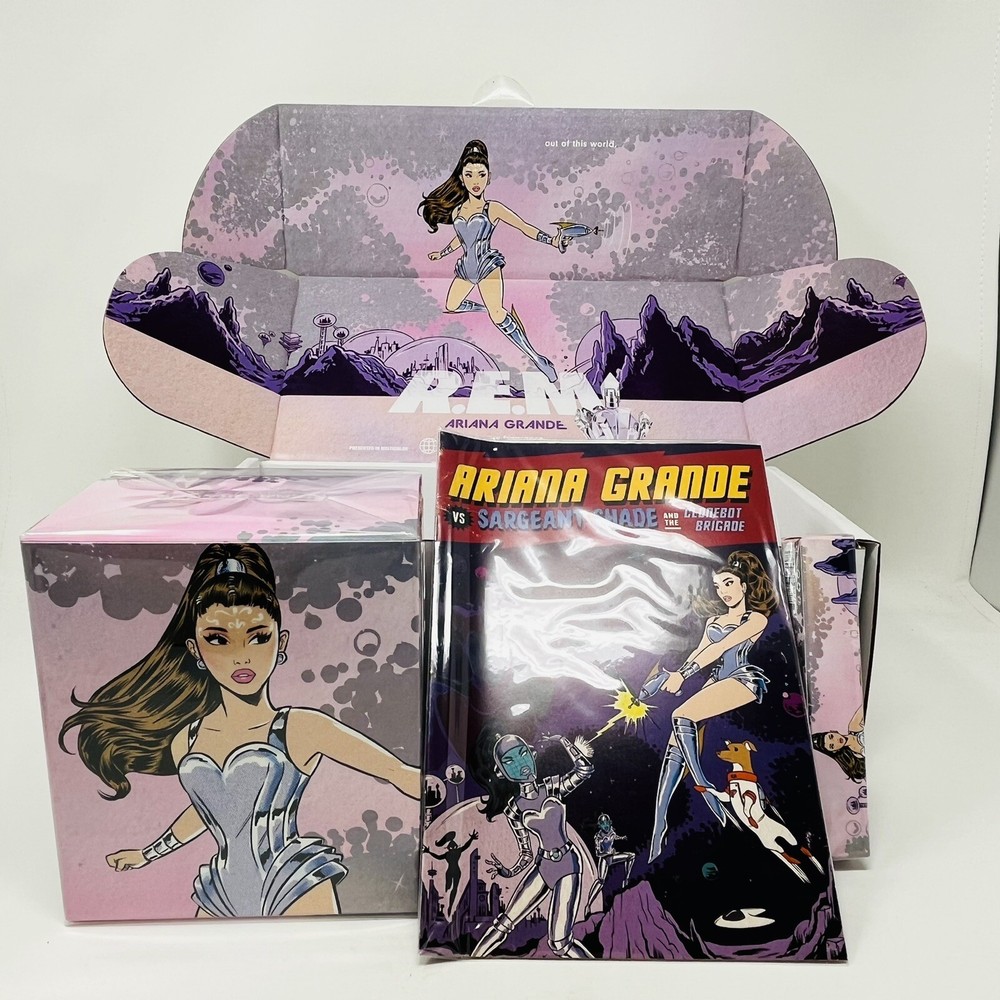 ARIANA GRANDE R.E.M FAN BOX GIFT SET Rem Perfume 3.4oz, 0.3oz, Comic Book & Box