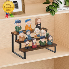 Wooden Perfume Organizer Tiered Cologne Organizer for Men Black Cologne Stand Pe